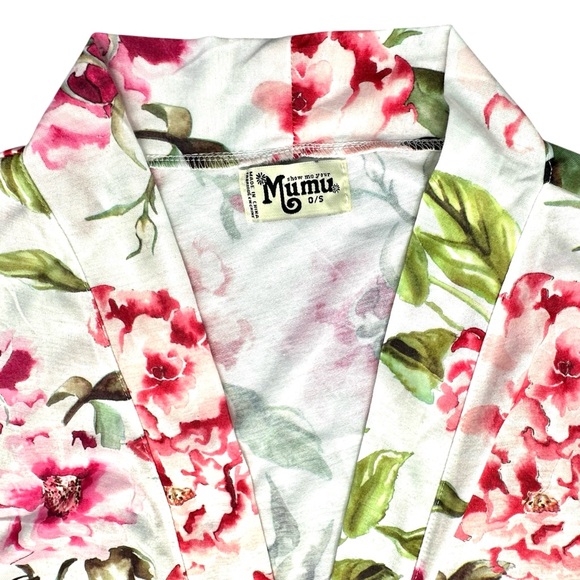 Show Me Your Mumu BRIE Robe Kimono Pink‎ Floral Bridal Beach Cover-Up One Size - Picture 5 of 16